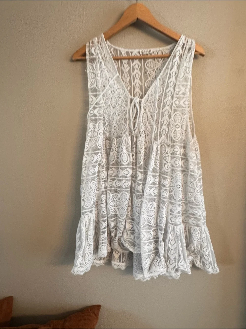 FREE PEOPLE Olivia Sheer Lace Tunic